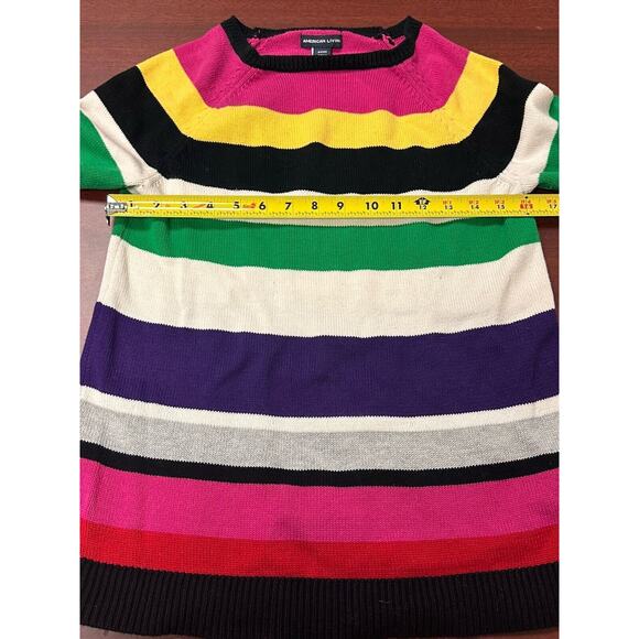 American Living Sweater Womens Size Small Crewneck Multicolor‎ Outdoors Y2K - Picture 5 of 6